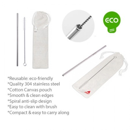 2-in-1 Stainless Steel Drinking Straw Canvas Set 07