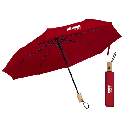 21'' Auto Open-Close 3 Fold Umbrella with Wooden Handle 07