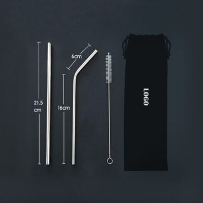 3-in-1 Stainless Steel Drinking Straw Canvas Set 07