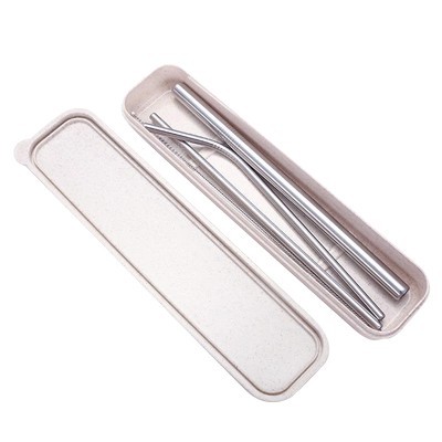 4-in-1 Silver Stainless Steel Drinking Straw Gifts Set 06