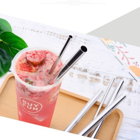 4-in-1 Silver Stainless Steel Drinking Straw Gifts Set 07