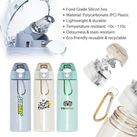 ACTIVE PC Water Bottle with Straw - 600ml 05