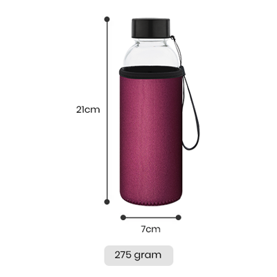 ARCANE Glass Bottle With Neoprene Pouch – 500ml 11