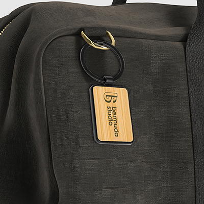 Bamboo Black Metal Key Holder 06