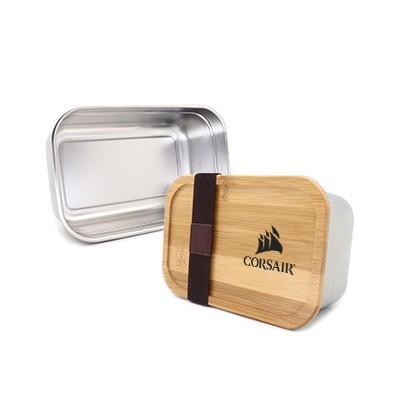 Bamboo SUS304 Lunch Box M Size - 1L 04