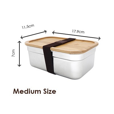 Bamboo SUS304 Lunch Box M Size - 1L 10