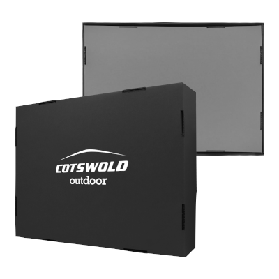 Black Gift Box 1 Compartment with Shredded Paper- M Size 01