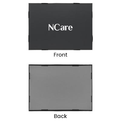 Black Gift Box 2 Compartment with Shredded Paper- M Size 06