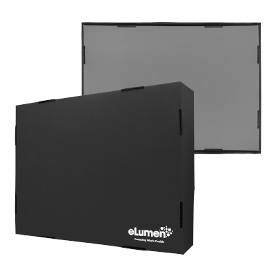 Black Gift Box 2 Compartment with Shredded Paper- M Size 01