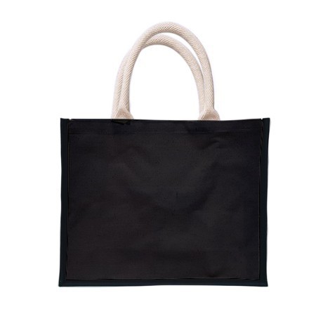 Black Laminated Canvas Bag - 10oz (350x400x150) 03