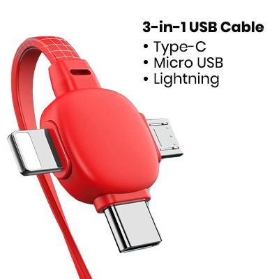BLISS 3-in-1 Retractable USB Fast Charging Cable 06