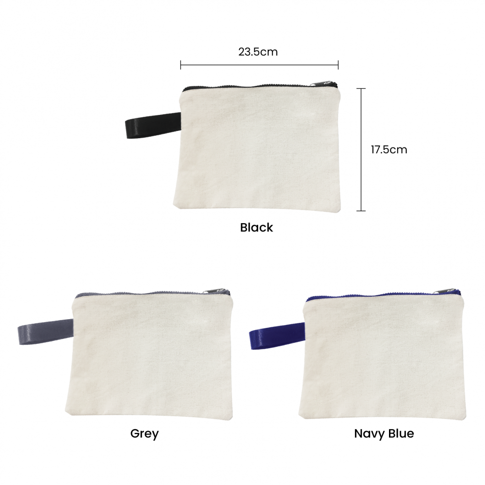 Canvas Zippered Pouch Travel Organizer with Handle - 8oz 06