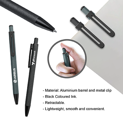 CHROME Coated Aluminum Press Action Ball Pen 07
