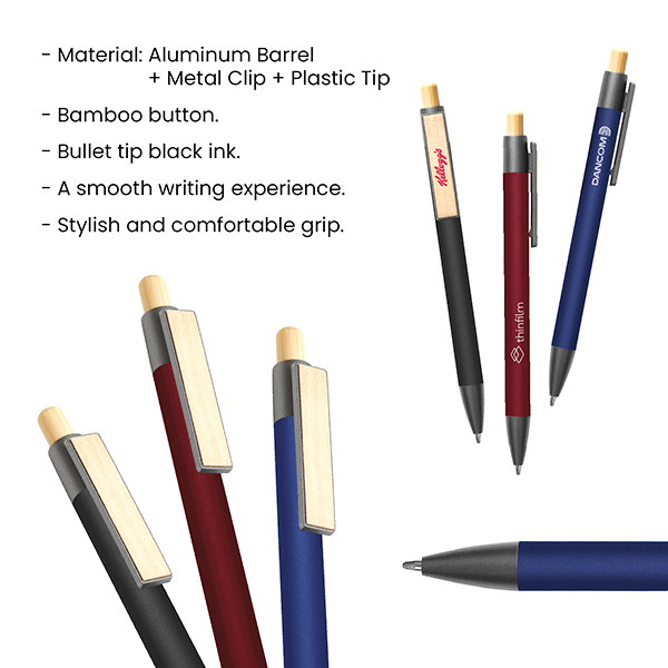 CLIPP Press Action Aluminum Ball Pen 08