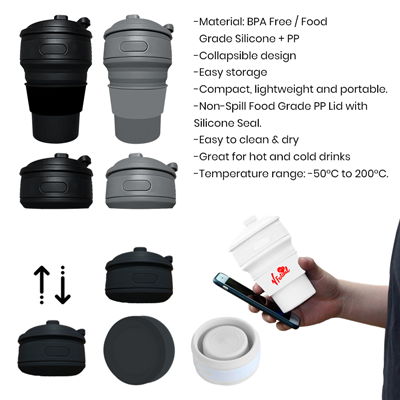 Collapsible Silicone Travel Cup Edition V2– 350ml 09