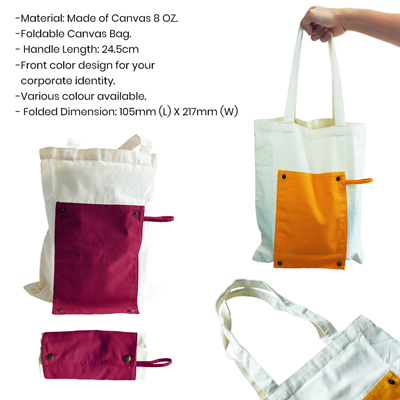 COLOR Foldable Canvas Bag - 8oz 09