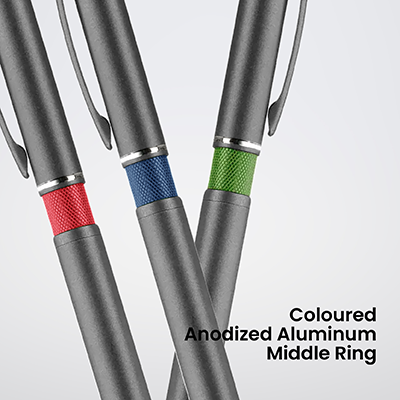 Color Tone Press Action Metal Ball Pen with Stylus 05