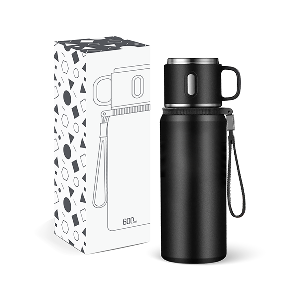 CUP Stainless Steel Vacuum Thermos Flask with Handle - 600ml 09