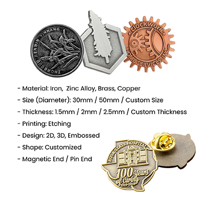 Custom Made Die Struck Collar Pin 10