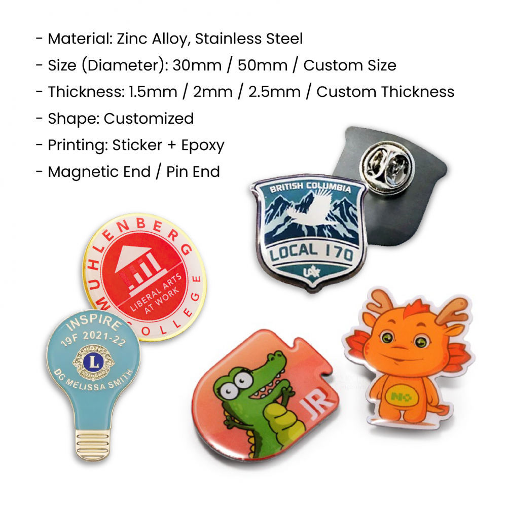 Custom Made Epoxy Collar Pin 08