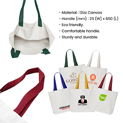 Duo Tone Canvas Bag Webbing Handle – 12oz (350x400x100) 07