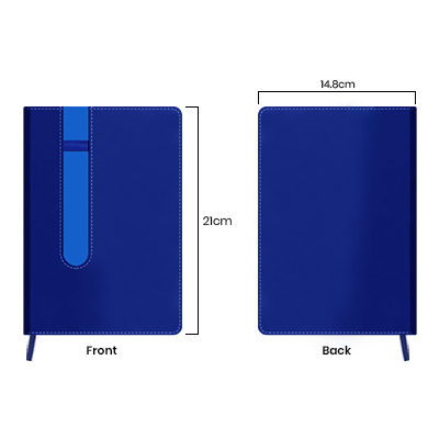 Duo Tone PU A5 Notebook with Pen Loop 08