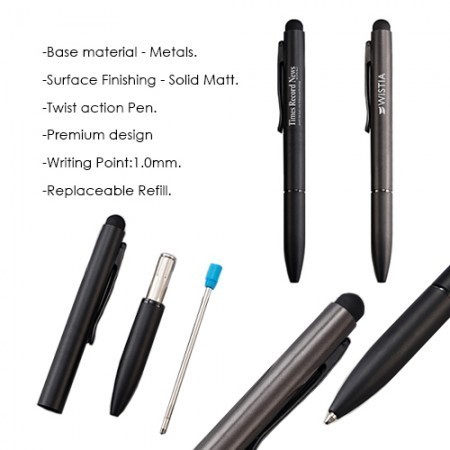 EXEC Twist Action Metal Ball Pen with Stylus 08