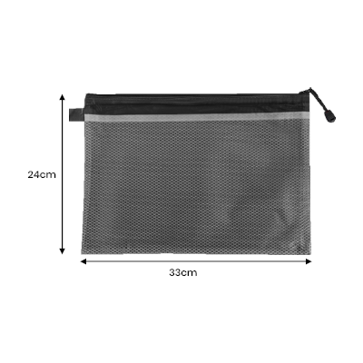 Frosted PVC Organizer with Net Divider  – A4 Size 07