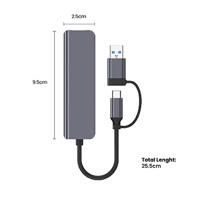 Fusion 5 in 1 USB 3.0 Hub with Type-C 10
