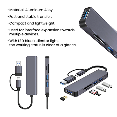 Fusion 5 in 1 USB 3.0 Hub with Type-C 11