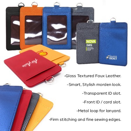 GEM Faux Leather Slim ID Tag Holder 09