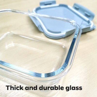 High Borosilicate Glass Lunch 1 Compartment - 1040ml 04