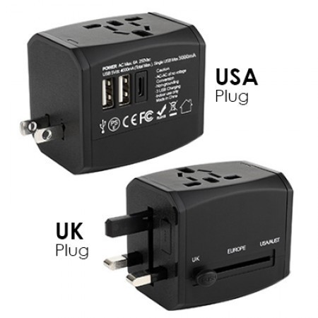 HITEC Travel Adapter Dual USB and Type-C Charger 05