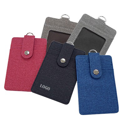 Korea Fabric ID Holder with Snap Closure 04