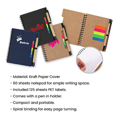 KRAFT Eco-Notebook with Pen 09
