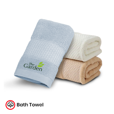 LUFY Full Cotton Bath Towel with Drawstring Pouch (1400x700) - 380g 11