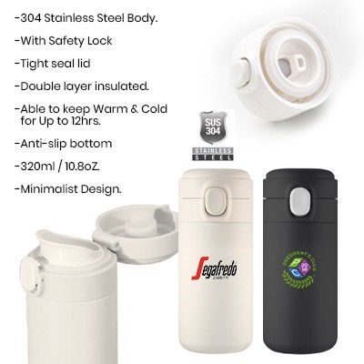 LUNA Mini Stainless Steel Thermos Flask - 320ml 13