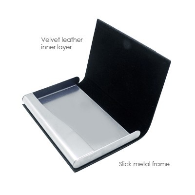 Magnetic Faux Leather Name Card Holder 10