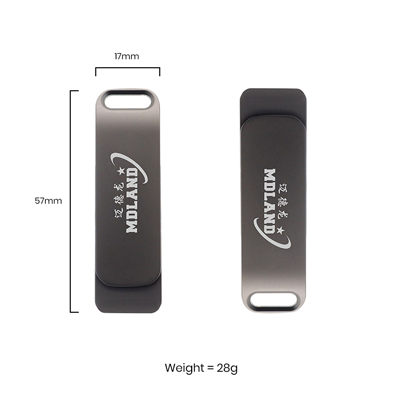 Metal Swing Black USB Flash Drive - 32GB 08