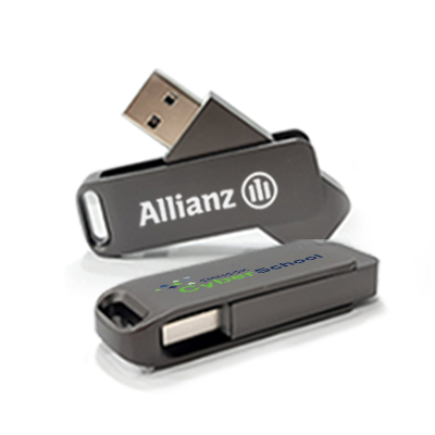 Metal Swing Black USB Flash Drive - 8GB 04