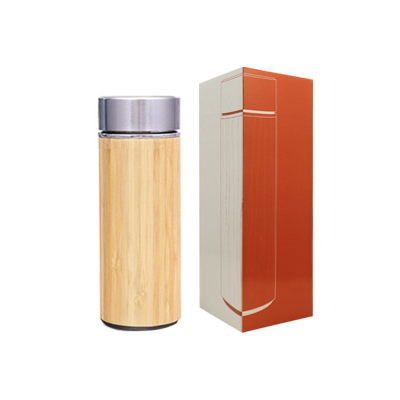 Mini Bamboo Premium Stainless Steel Thermos - 350ml 10