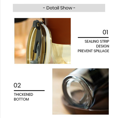 MONTE 3 Premium Color Glass Mug with PU Sleeve - 450ml 07