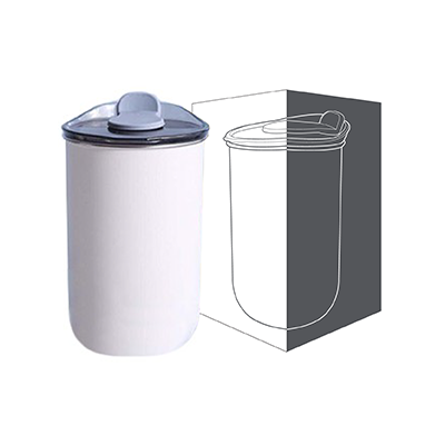 MUGG Stainless Steel Mug with Top Lid - 300ml 12