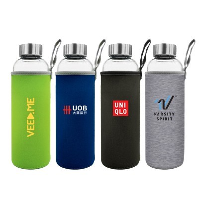 NEO Glass Bottle With Neoprene Pouch - 550ml 01