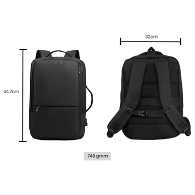 NERO 2 Way Travel Laptop Backpack with USB Port 11