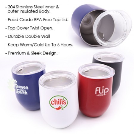OVA Double Wall Stainless Steel Mug - 350ml 12