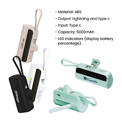 PICO 2-in-1 Mini Power Bank - 5000mAh 10