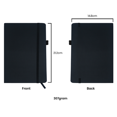 PU Fabric Hard Cover A5 Notebook with Pen Loop 11