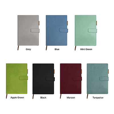 PU Magnetic Hard Case A5 Notebook with Pen Loop 10