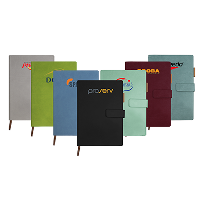 PU Magnetic Hard Case A5 Notebook with Pen Loop 01